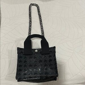 Rue De verneuil Black Houndstooth Women's Tote Bag